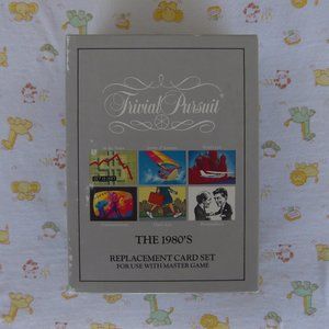 trivial pursuit 1980's replacement card set for the master edition